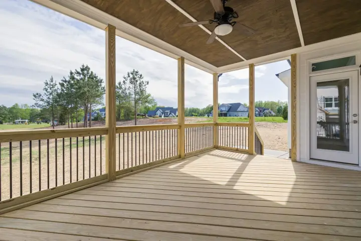 Covered porch decking finish in Edison, NJ - Eager Beaver Decks
