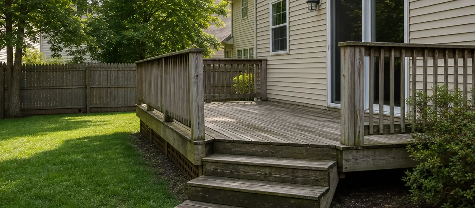 Before: deck repair & restoration project